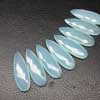 Natural Aqua Blue Chalcedony Faceted Pear Gemstone Pair Sold per 1 pair & Sizes 38mm x 13mm approx.  Chalcedony is a cryptocrystalline variety of quartz. Comes in many colors such as blue, pink, aqua. Also known to lower negative energy for healing purposes. 